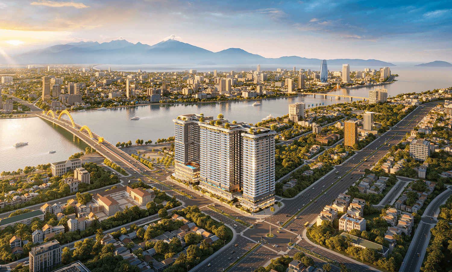 Căn hộ 2PN+1 Peninsula Grand - View núi NHS