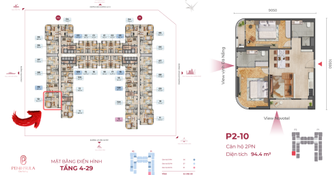 Căn Góc 2PN View Vĩnh Cửu Thành Phố & Vịnh Thuận Phước cuối cùng Peninsula